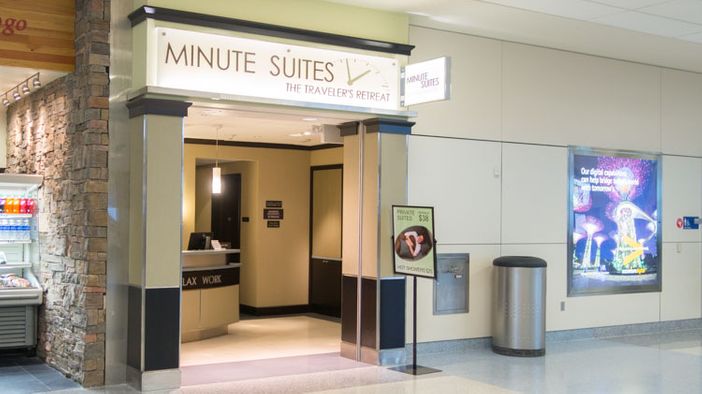 Picture of Minute Suites Entrance at DFW Terminal D near Gate D23 Credit: Dfwairport.com 